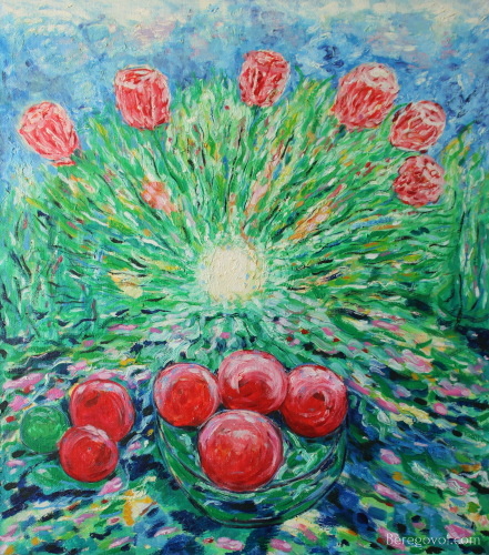 Картина "Райские яблоки", автор Алексей Береговой