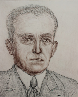 Рисунок "Юрий Александрович Билибин в 1940-х годах", автор Алексей Береговой