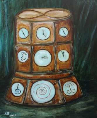 Картина "Старинные часы", автор Алексей Береговой