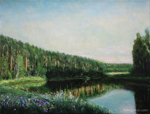 Картина "Вечер на реке Чусовая", автор Алексей Береговой