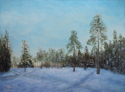 Картина "Зимнее безмолвие", автор Алексей Береговой